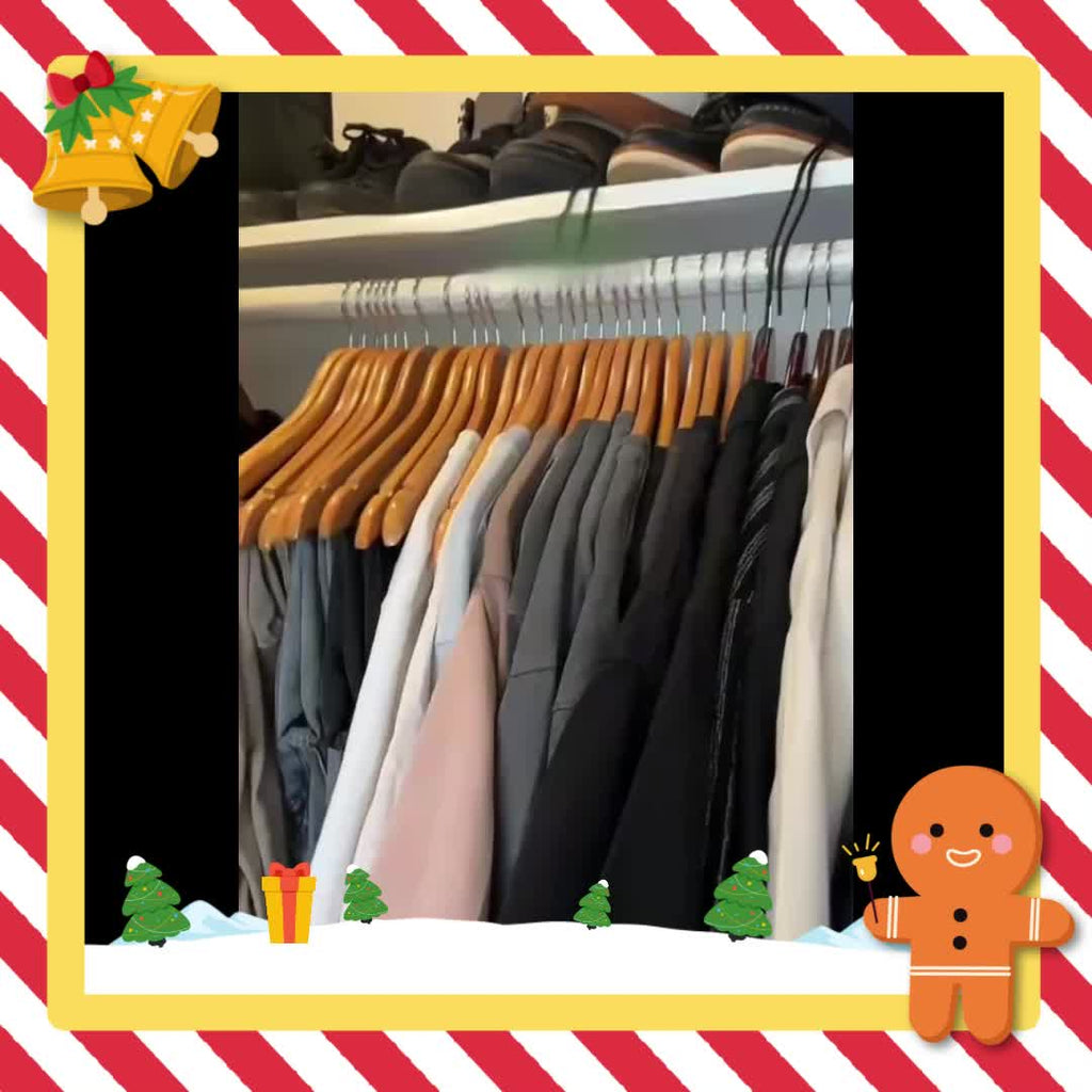 10\u002F20\u002F30pcs Wooden Clothing Racks for Retail, Used for Hanging, Perfect for Organizing Coats, And Shirts In The Bedroom, Sturdy Wood Build, Practical Clothing Shelves, Clothing Hanger, Storage Home Organization, Christmas Gift, New Year Refresh