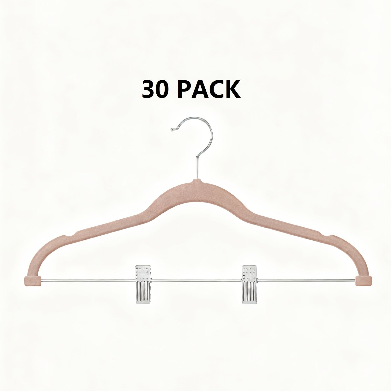 20\u002F30\u002F50pcs Velvet Hangers, Adjustable Non-Slip Pants\u002FSkirt Clips, Heavy-Duty, Hangers with Clips, Pants Hangers, Hangers for Clothes, Suitable for Pants, Skirts, Coats, Dresses - Sturdy and Durable
