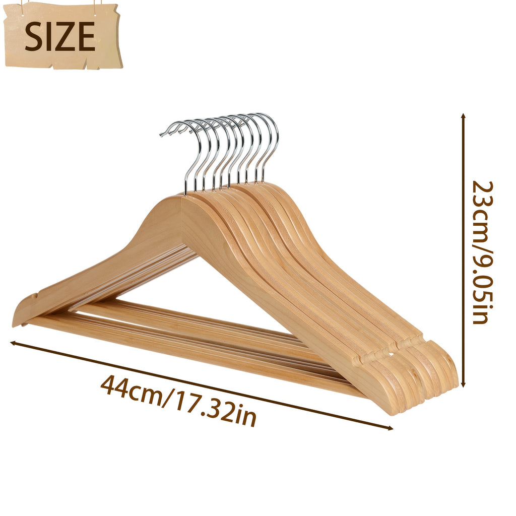 10\u002F20\u002F30pcs Wooden Clothing Racks for Retail, Used for Hanging, Perfect for Organizing Coats, And Shirts In The Bedroom, Sturdy Wood Build, Practical Clothing Shelves, Clothing Hanger, Storage Home Organization, Christmas Gift, New Year Refresh
