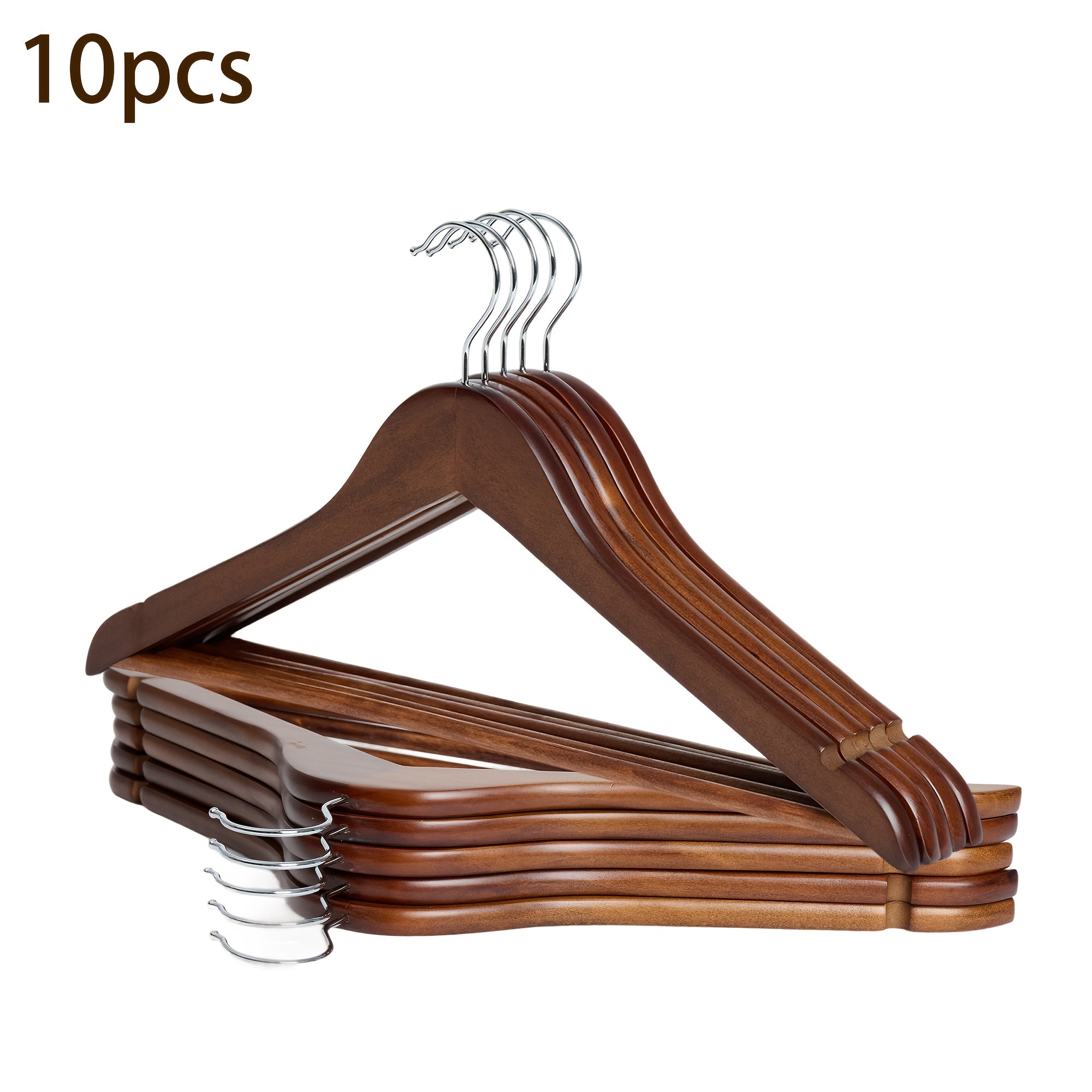 10\u002F20\u002F30pcs Wooden Clothing Racks for Retail, Used for Hanging, Perfect for Organizing Coats, And Shirts In The Bedroom, Sturdy Wood Build, Practical Clothing Shelves, Clothing Hanger, Storage Home Organization, Christmas Gift, New Year Refresh