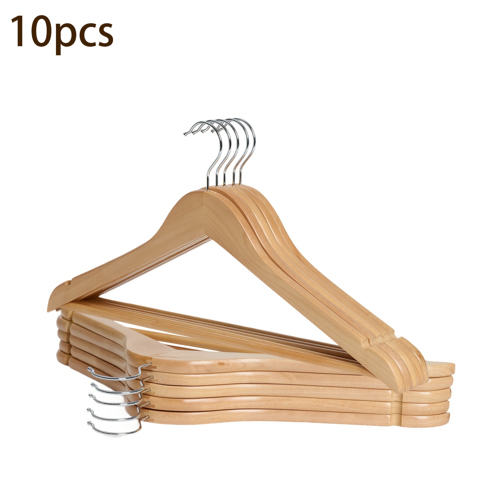 10\u002F20\u002F30pcs Wooden Clothing Racks for Retail, Used for Hanging, Perfect for Organizing Coats, And Shirts In The Bedroom, Sturdy Wood Build, Practical Clothing Shelves, Clothing Hanger, Storage Home Organization, Christmas Gift, New Year Refresh