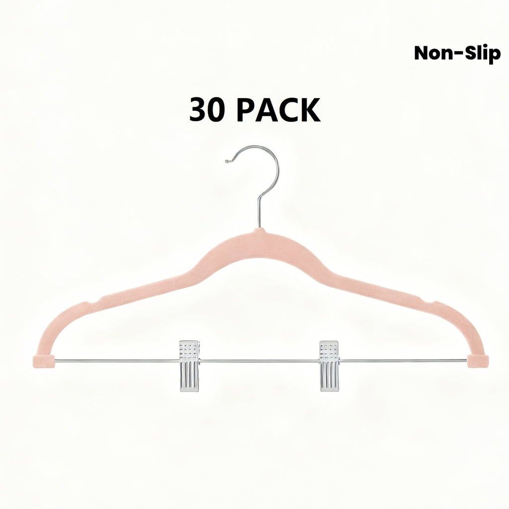 20\u002F30\u002F50pcs Velvet Hangers, Adjustable Non-Slip Pants\u002FSkirt Clips, Heavy-Duty, Hangers with Clips, Pants Hangers, Hangers for Clothes, Suitable for Pants, Skirts, Coats, Dresses - Sturdy and Durable