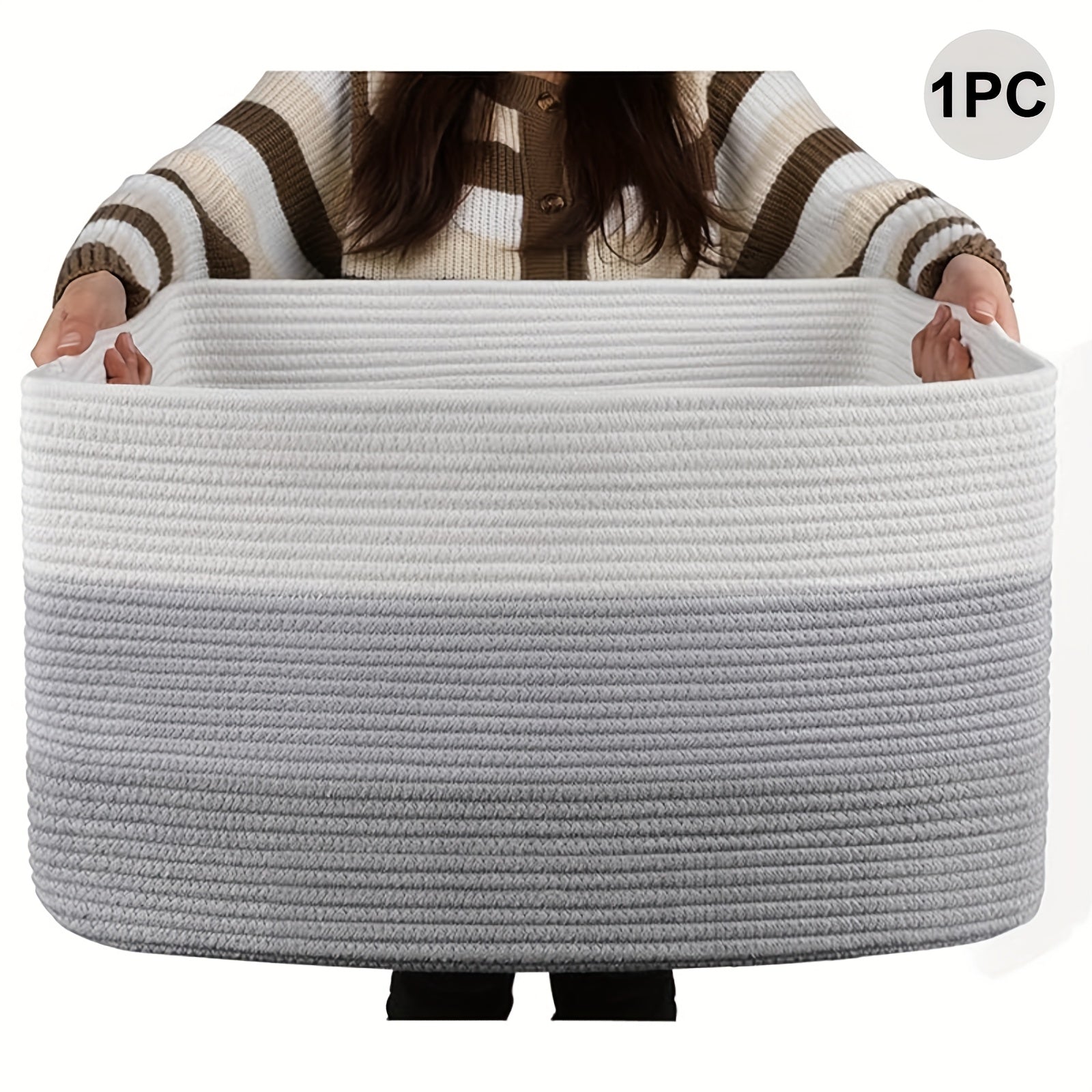 Set of 4 Storage Baskets Designed for Organization, These Woven Baskets Are Ideal for Shelves And Are Great for Storing Toys, Books, Towels, And Clothing. They Make Excellent Gift Bins for Toy Storage, Measuring 12.7 Inches Long, 9 Inches Wide