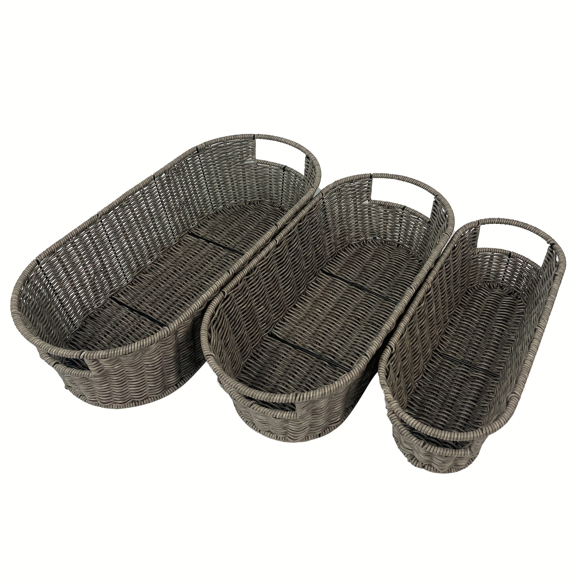 3pcs Large Capacity Storage Basket Can Store Toys, Shower Gel, Fruit, Food, Shelf Baskets