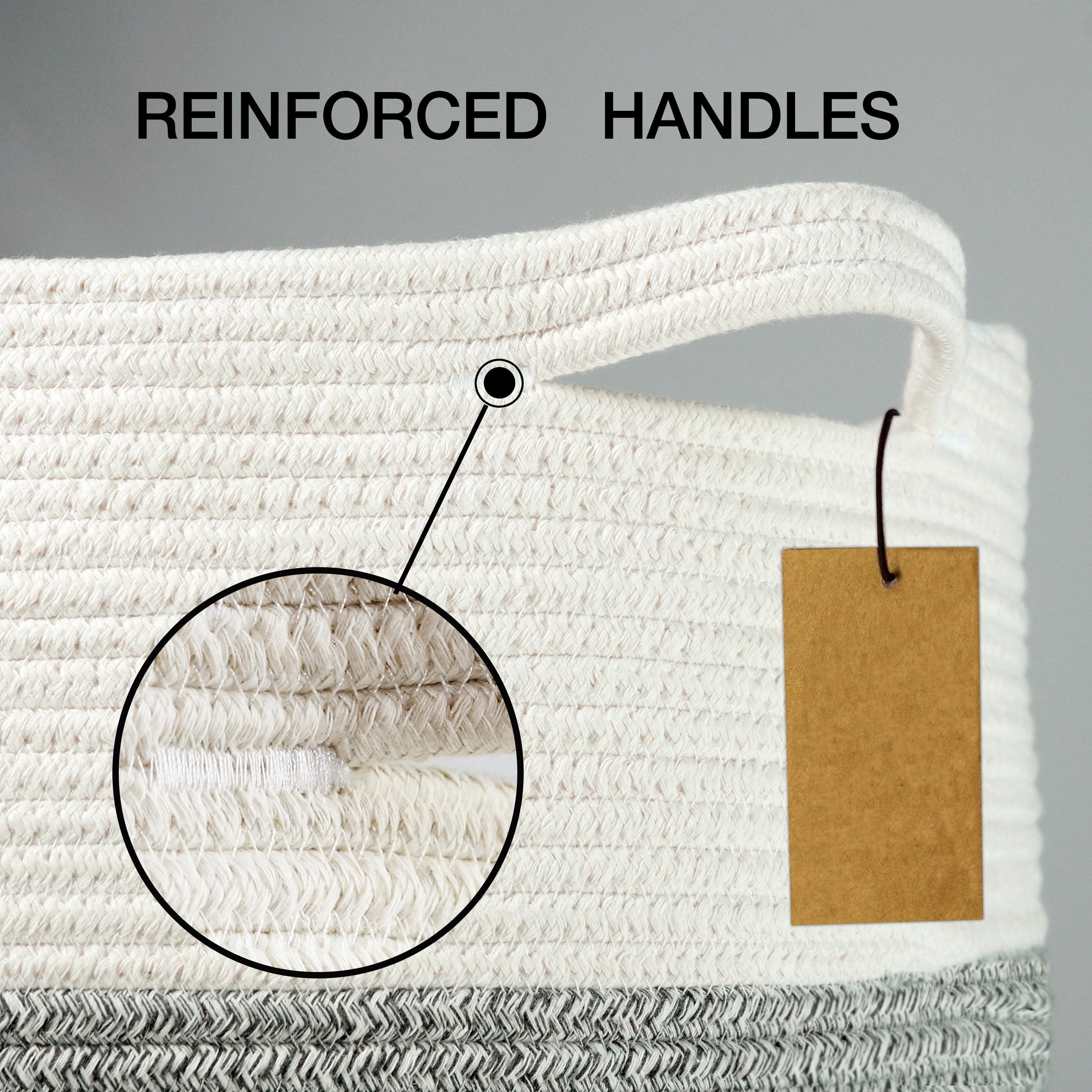 2pcs XXL Cotton Rope Cylinder Laundry Basket with Handles, 16x18 Inch Storage Organizer & Bathroom Decor | Youngsters-Safe Blanket Hamper, Nursery Toy Bin, Dog Bed Storage for Living Room\u002FLaundry Room, Laundry Baskets