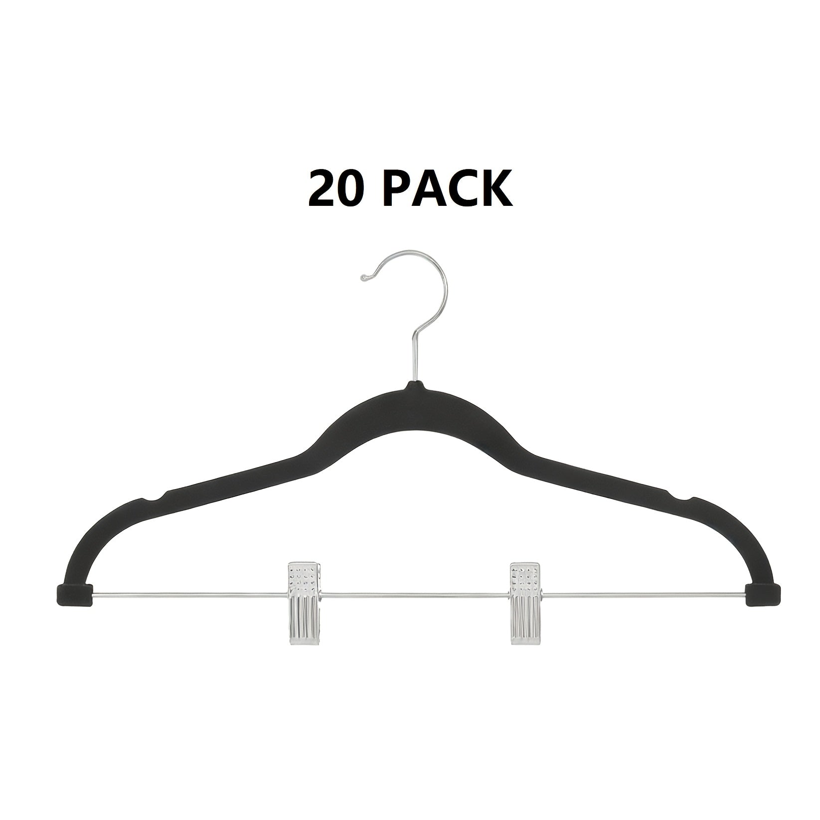 20\u002F30\u002F50pcs Velvet Hangers, Adjustable Non-Slip Pants\u002FSkirt Clips, Heavy-Duty, Hangers with Clips, Pants Hangers, Hangers for Clothes, Suitable for Pants, Skirts, Coats, Dresses - Sturdy and Durable