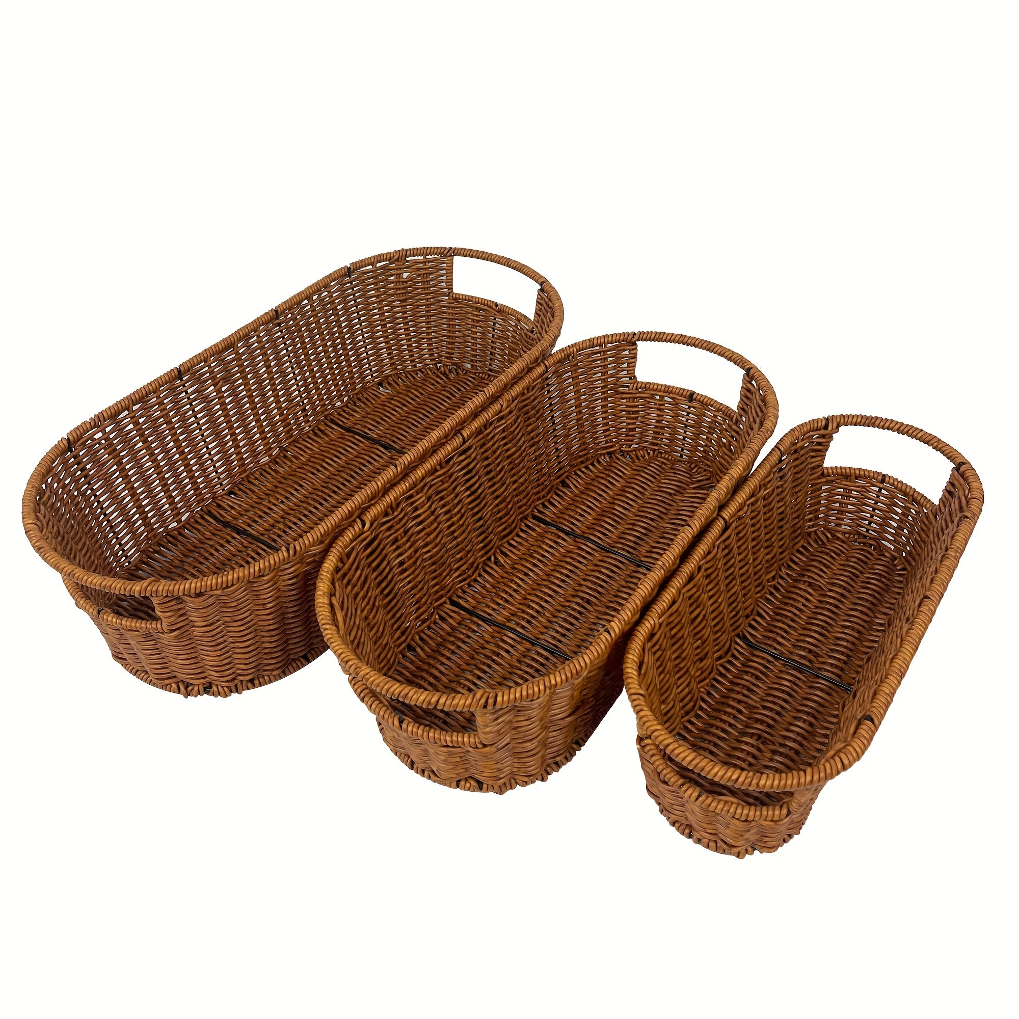 3pcs Large Capacity Storage Basket Can Store Toys, Shower Gel, Fruit, Food, Shelf Baskets