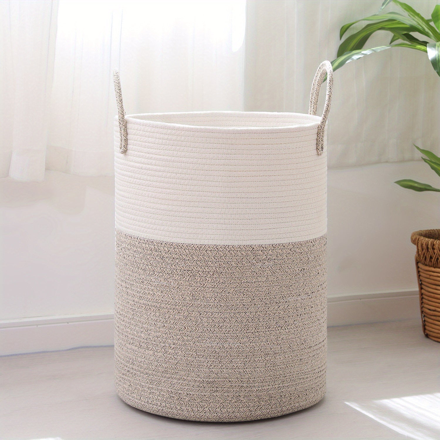 GZSONGJI Nordic Collapsible Laundry Basket, Spacious Breathable Storage Organizer for Household Items, Toys, And Clothing, Laundry Baskets