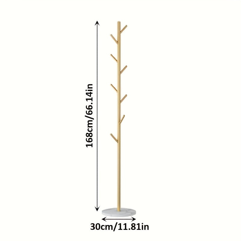 Freestanding Metal Coat Stand, Contemporary Coat Racks Featuring a Natural Marble Base, Coat Tree Hanger for Jackets, Bags, Entryway, And Office Use