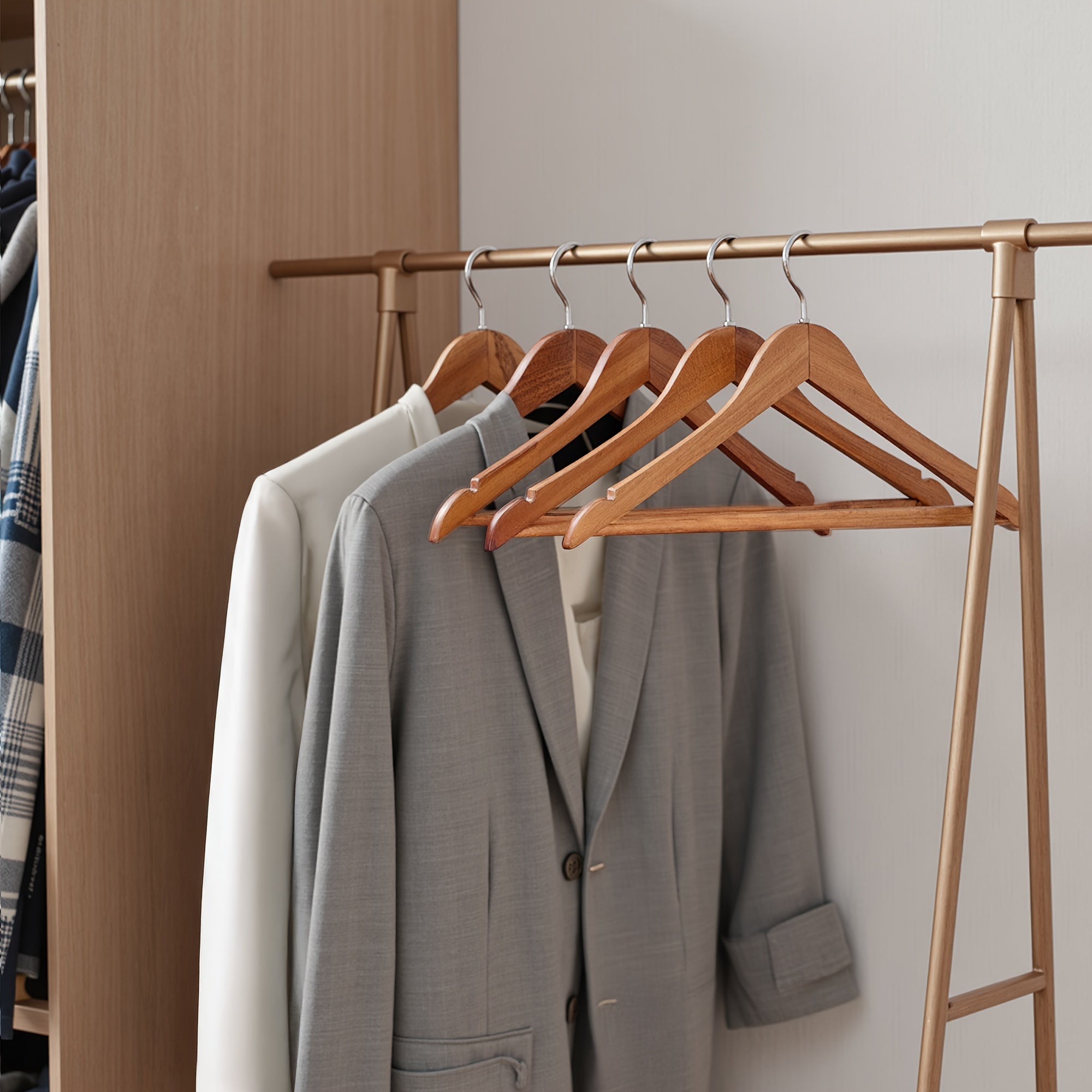 10\u002F20\u002F30pcs Wooden Clothing Racks for Retail, Used for Hanging, Perfect for Organizing Coats, And Shirts In The Bedroom, Sturdy Wood Build, Practical Clothing Shelves, Clothing Hanger, Storage Home Organization, Christmas Gift, New Year Refresh