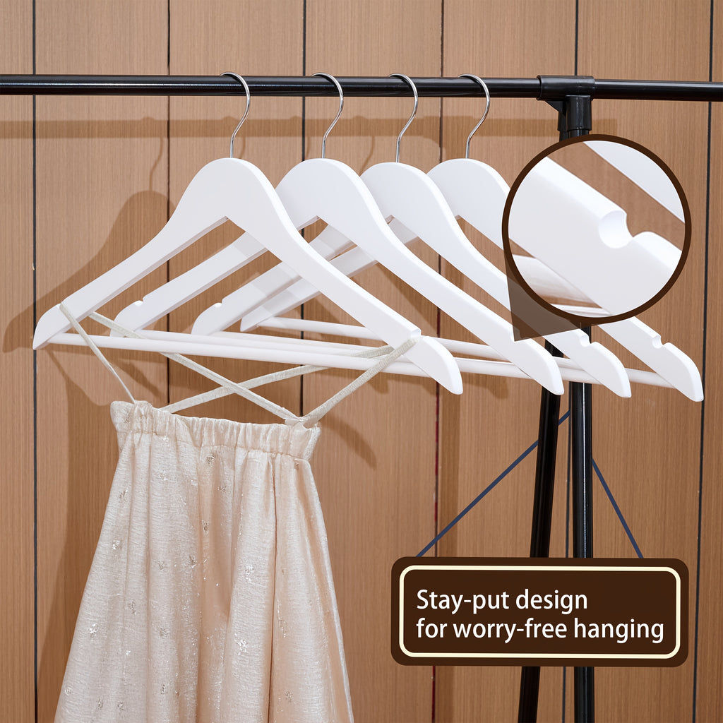 10\u002F20\u002F30pcs Wooden Clothing Racks for Retail, Used for Hanging, Perfect for Organizing Coats, And Shirts In The Bedroom, Sturdy Wood Build, Practical Clothing Shelves, Clothing Hanger, Storage Home Organization, Christmas Gift, New Year Refresh