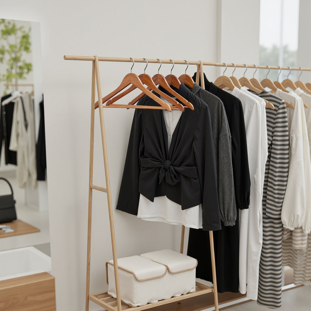 10\u002F20\u002F30pcs Wooden Clothing Racks for Retail, Used for Hanging, Perfect for Organizing Coats, And Shirts In The Bedroom, Sturdy Wood Build, Practical Clothing Shelves, Clothing Hanger, Storage Home Organization, Christmas Gift, New Year Refresh