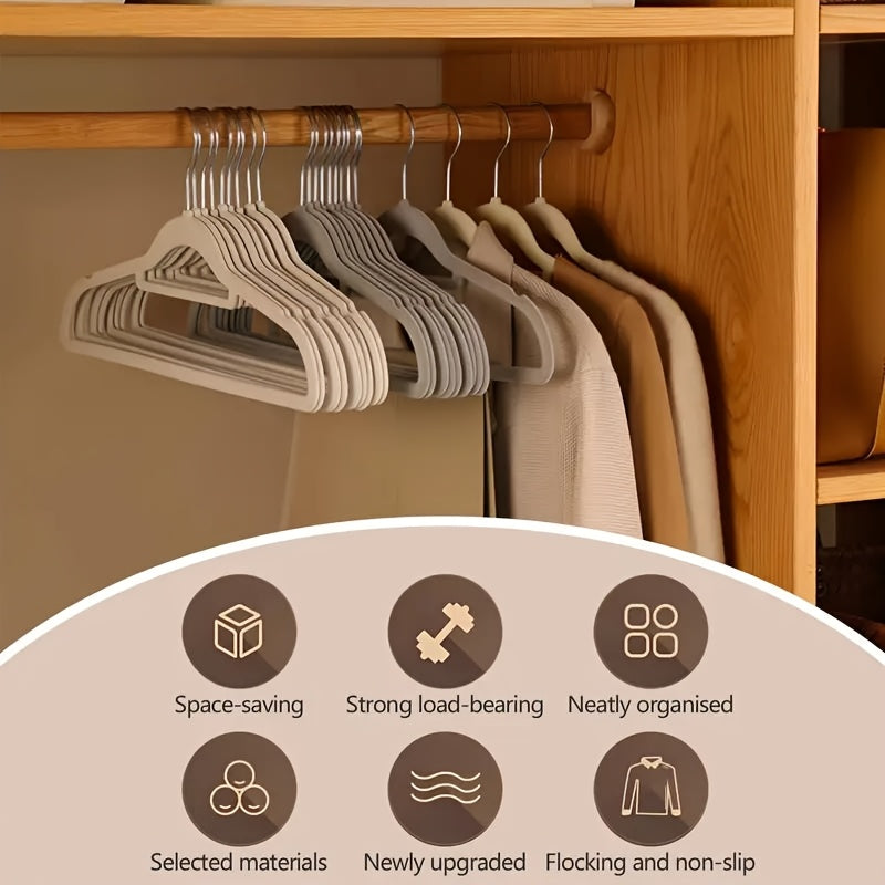 40pcs Velvet Hangers - 360° Swivel Hook, 20\u002F40pcs Space Saving Felt Hangers for Clothing - Felt Hangers for Coats, Pants & Dress Clothes Non Slip Clothes Hanger Set Heavy Duty Coat Hangers Pants Hangers