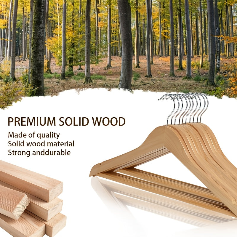 10\u002F20\u002F30pcs Wooden Clothing Racks for Retail, Used for Hanging, Perfect for Organizing Coats, And Shirts In The Bedroom, Sturdy Wood Build, Practical Clothing Shelves, Clothing Hanger, Storage Home Organization, Christmas Gift, New Year Refresh