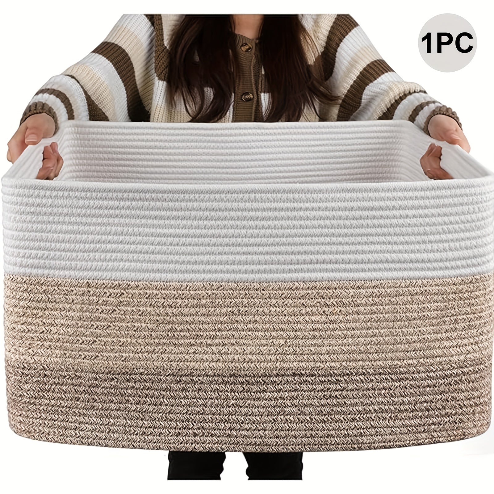 Set of 4 Storage Baskets Designed for Organization, These Woven Baskets Are Ideal for Shelves And Are Great for Storing Toys, Books, Towels, And Clothing. They Make Excellent Gift Bins for Toy Storage, Measuring 12.7 Inches Long, 9 Inches Wide