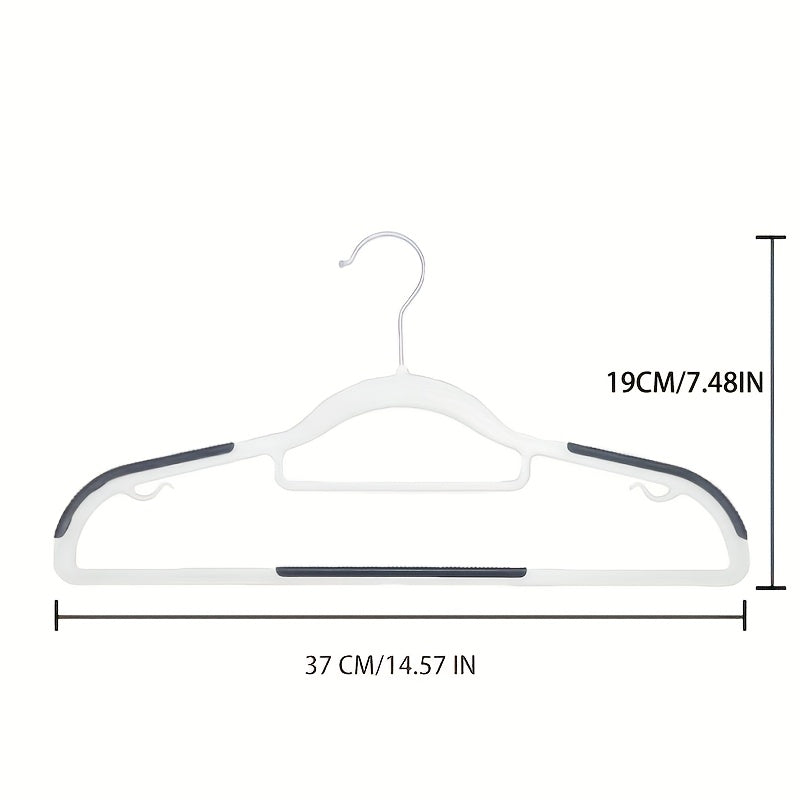 30pcs\u002F20pcs\u002F10pcs Non-slip And Mark-free Plastic Hangers, Home Wardrobe Storage And Clothes Hanging Hangers, Anti-slip And Anti-deformation Hangers, A Great Helper for Clothes Storage, Dual-purpose for Wardrobe Storage And Clothes Drying.