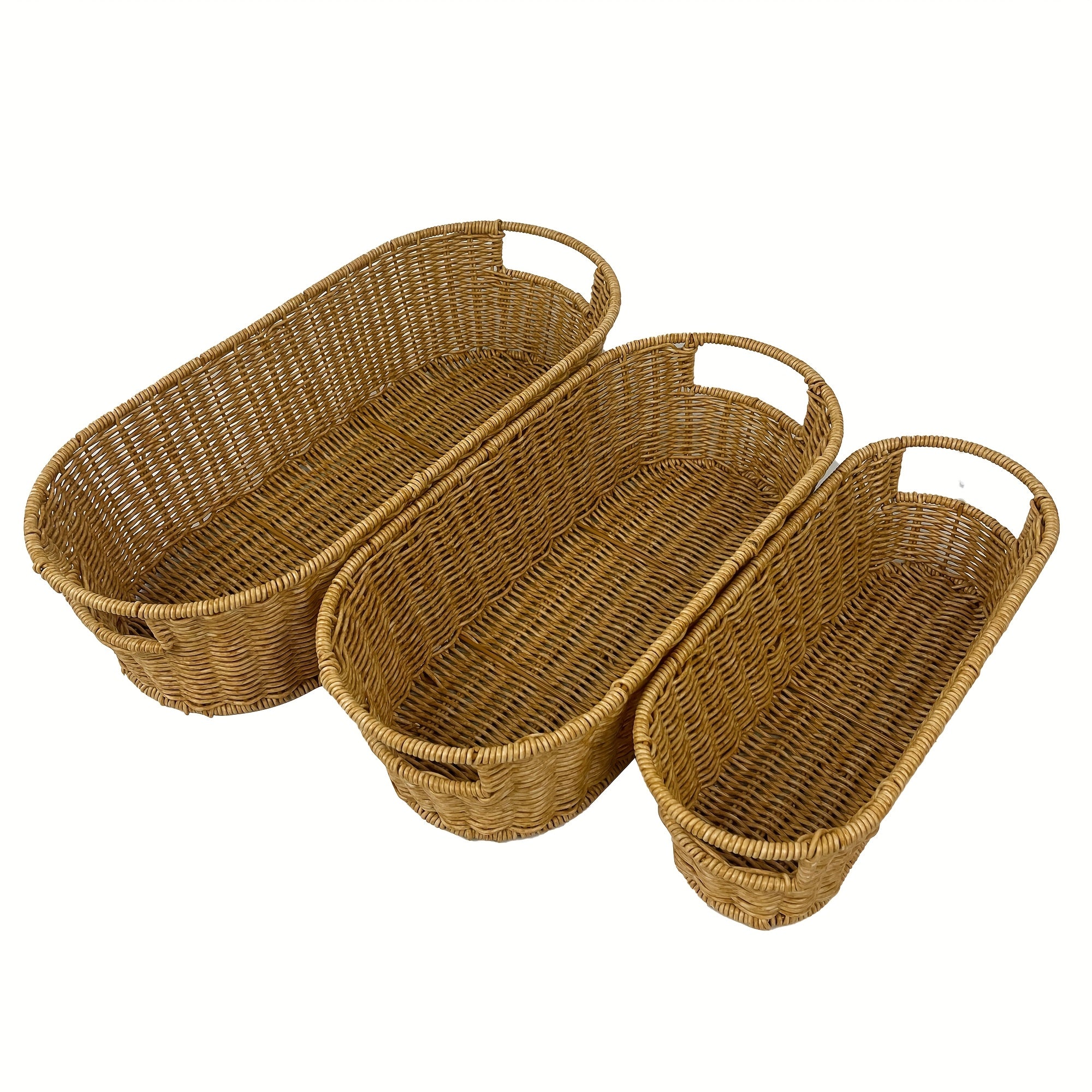 3pcs Large Capacity Storage Basket Can Store Toys, Shower Gel, Fruit, Food, Shelf Baskets